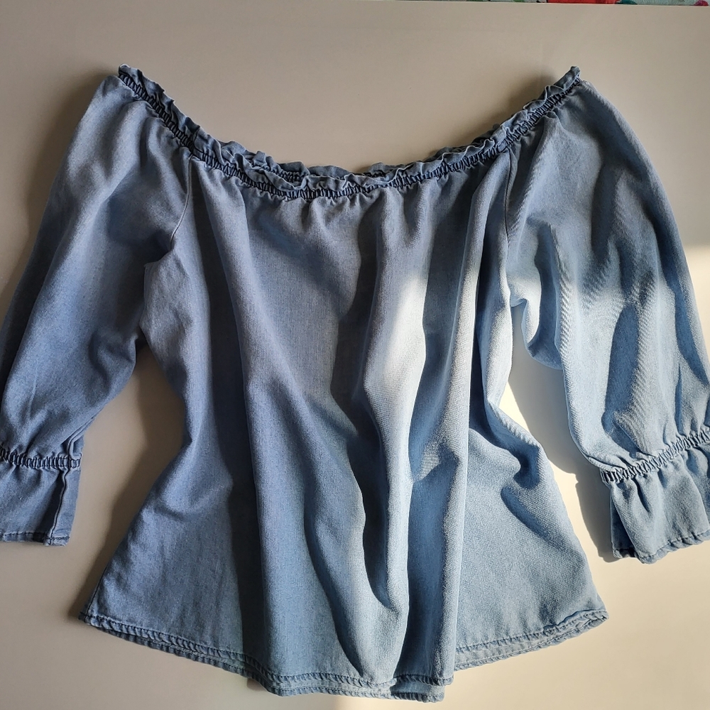 Cuidado Con El Perro Denim Style Top